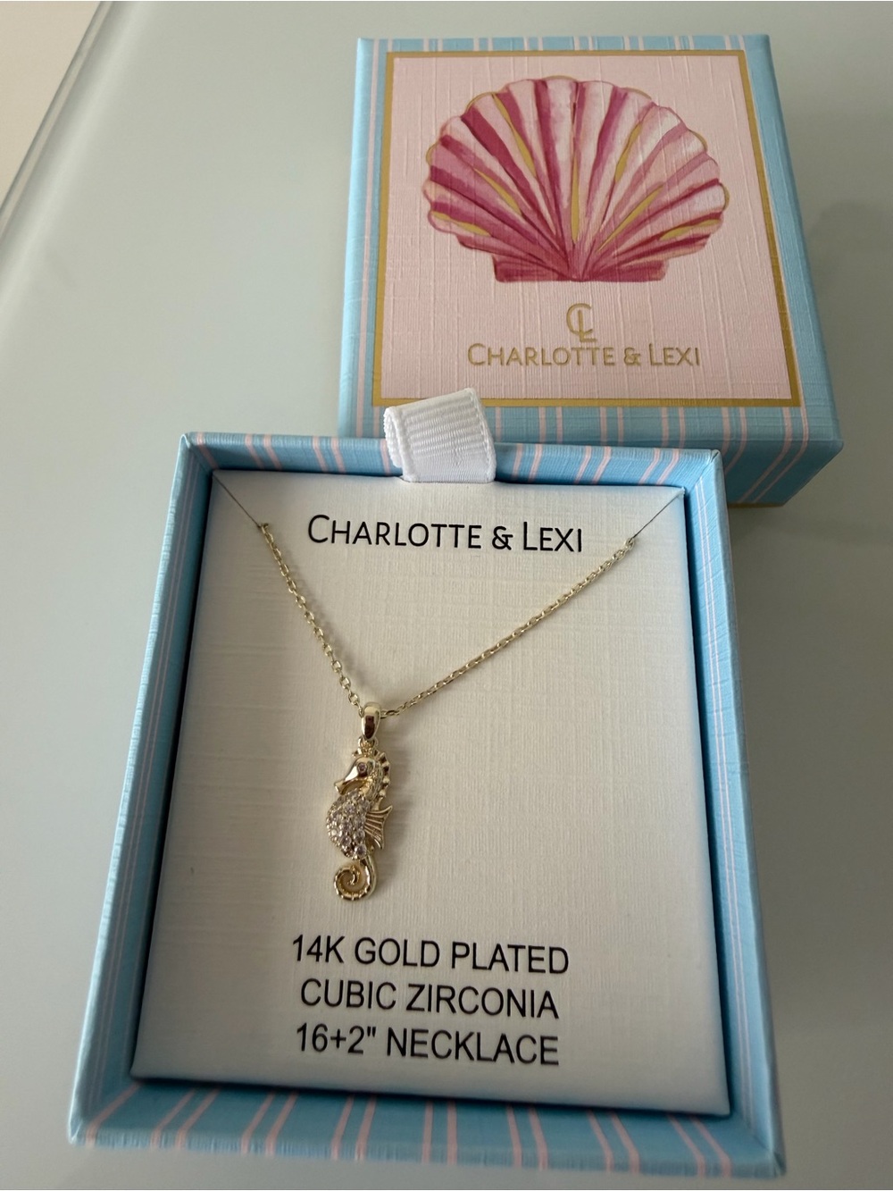 Gold Seahorse charm Necklace